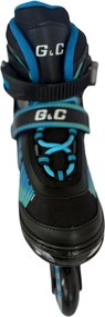 Αυξομειούμενα Rollers G&amp;C BW Μαύρο/Μπλε IN-LINE SKATES Large (39-42)