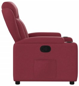 vidaXL Πολυθρόνα Ανακλινόμενη Μπορντό Υφασμάτινη