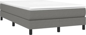 vidaXL Κρεβάτι Boxspring με Στρώμα Σκούρο Γκρι 120x190 εκ Υφασμάτινο