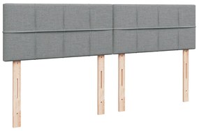 ΚΡΕΒΑΤΙ BOXSPRING ΜΕ ΣΤΡΩΜΑ ΑΝΟΙΧΤΟ ΓΚΡΙ 200X200 ΕΚ. ΥΦΑΣΜΑΤΙΝΟ 3289475