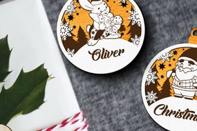 Intra απο ξύλο plywood Χρώμα wenge 3mm-4mm πάχος - Προσαρμοσμένο όνομα Χριστουγεννιάτικο παιχνίδι, διακόσμηση σπιτιού Δίασταση 4x4 cm INTRAFABR-116493799