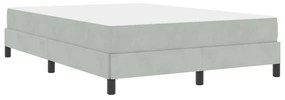 vidaXL Κρεβάτι box spring με στρώμα Ανοιχτό γκρι 160 x 200 cm Βελούδο