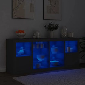 Μπουφές με LED Μαύρος 163 x 37 x 67 εκ. - Μαύρο