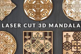 Intra απο ξύλο plywood 3mm-4mm πάχος – Wall Art 3d Mandala Bundle Δίασταση 40x30 cm INTRAFABR-95655241