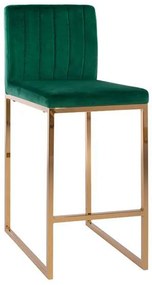 Bar Stool Piper Velvet Cypress &amp; Gold Metallic Frame  40x49x96 cm