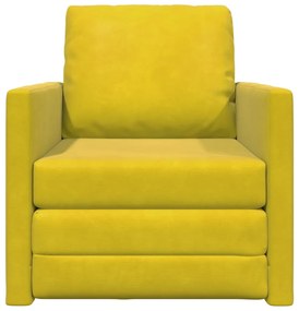 vidaXL Καναπές Κρεβάτι 2 σε 1  Σκούρο Κίτρινο 74x77x81 εκ. Βελούδο
