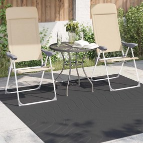 vidaXL Χαλιά χώρου τετράγωνο PALMERAS Ανθρακί 200 x 200 cm Πολυεστέρας