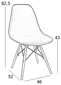 Καρεκλα Loft Off White 46X55X81εκ. (Σετ 4 ΤΕΜ)