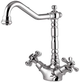 Μπαταρία Νιπτήρος Leda 23-1715 Βαλβίδα Με Κλικ Chrome Gloria Metal
