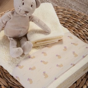 Πετσέτες Βρεφικές Piu Piu (Σετ 2τμχ) Yellow Nef-Nef Towels Set 70x140cm 100% Βαμβάκι
