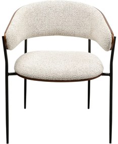 Καρέκλα Τραπεζαρίας Cindy Ύφασμα Μπεζ 62x56,5x76,5 εκ. - Μπεζ