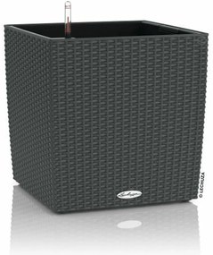 Βάζο Λουλουδιών Lechuza Μαύρο Γκρι πολυπροπυλένιο