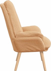 vidaXL Πολυθρόνα Μπεζ 69 x 74 x 93 εκ. Υφάσματος Sherpa