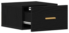 vidaXL Τοίχου Κομοδίνα 2 τεμ Μαύρη Δρυς 35x35x20 εκ