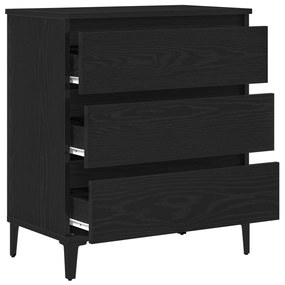 vidaXL Πλαϊνό Γραφείο Μαύρο Δρυός 60x35x70 εκ Επεξεργασμένο Ξύλο