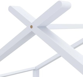 vidaXL Πλαίσιο Κρεβατιού Παιδικό Λευκό 70 x 140 εκ. Μασίφ Ξύλο Πεύκου