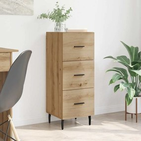 vidaXL Πλαϊνό γραφείο με συρτάρι artisan δρυς 34 x 34.5 x 90 εκ