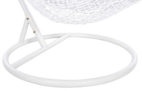 ΚΡΕΜΑΣΤΗ ΠΟΛΥΘΡΟΝΑ ΦΩΛΙΑ MILLIE HM5996.03 ΜΕΤΑΛΛΟ-ΣΥΝΘ.RATTAN ΛΕΥΚΟ Φ95x195Υεκ.