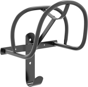 vidaXL Βάση Χαλιναριού Τοίχου Μαύρη Σιδερένια