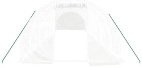 Θερμοκήπιο Λευκό 36 μ² 12 x 3 x 2 μ. με Ατσάλινο Πλαίσιο - Λευκό