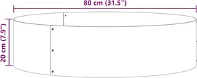 vidaXL Δακτύλιος γλάστρας Ελιά Πράσινη 80 x 80 x 20 cm