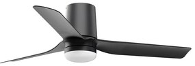 Ανεμιστήρας Οροφής Mini Punt Tub S 33834-1TW D90cm 10W 2700/ 4000/ 6000K 480lm Black Faro Barcelona Διάμετρος 90cm
