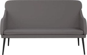 vidaXL Πάγκος Γκρι 110x76x80 εκ. από Συνθετικό Δέρμα
