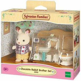Εικόνες σε δράση Sylvanian Families Chocolate Rabbit and Toilet Set