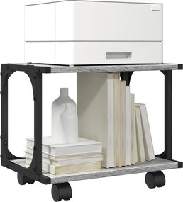 vidaXL Βάση Εκτυπωτή 2 Επιπέδων Γκρι Sonoma 41x28x33,5 εκ Επεξ. Ξύλο