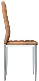 vidaXL Καρέκλες φαγητού 2 pcs Καφέ 41.5 x 48 x 99 εκ
