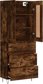 vidaXL Ντουλάπι Καπνιστή Δρυς 69,5x34x180 εκ. από Επεξεργασμένο Ξύλο