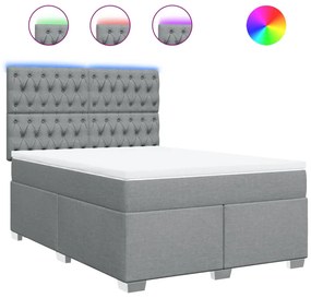 ΚΡΕΒΑΤΙ BOXSPRING ΜΕ ΣΤΡΩΜΑ ΑΝΟΙΧΤΟ ΓΚΡΙ 140X190 ΕΚ. ΥΦΑΣΜΑΤΙΝΟ 3292790