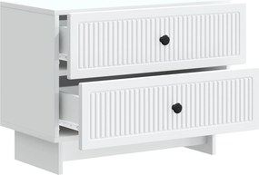 vidaXL Κομοδίνο Λευκό 62 x 34,5 x 47,5 εκ Επεξεργασμένο Ξύλο