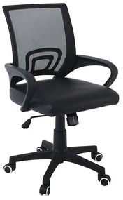 BF2101-P Πολυθρόνα Γραφείου με Ανάκλιση Μαύρο Mesh - Pu 60x54x84/94cm ΕΟ254,4P
