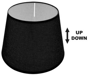 Καπέλο Φωτιστικού Ε27/E14 Up-Down Φ20cm Ύφασμα SPC 20 Arlight -284096-Μαύρο 0284096