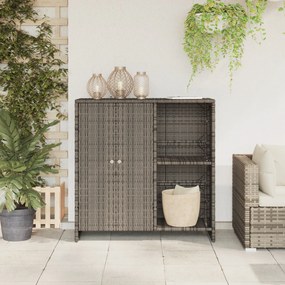 vidaXL Ντουλάπα Αποθήκευσης Γκρι 100x36x102 εκ Ρατάν