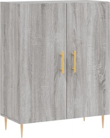 vidaXL Ντουλάπι Γκρι Sonoma 69,5 x 34 x 180 εκ. Επεξεργασμένο Ξύλο