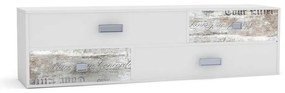 Pump Έπιπλο TV 150x40x43 Λευκό με Μοντέρνα Διακόσμηση