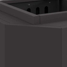 vidaXL Φωτιά Μαύρο 38 x 38 x 51 cm Κρύα έλαση από χάλυβα