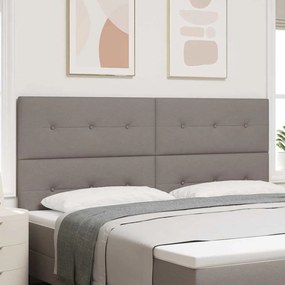 vidaXL LED κεφαλάρι με LED ταινίες φωτός Taupe 200 cm ύφασμα
