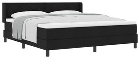 vidaXL Κρεβάτι με ελατήρια με κεφαλάρι Μαύρο 180 x 200 cm Ύφασμα
