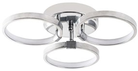 Φωτιστικό Οροφής - Πλαφονιέρα Halk 119FRS1539 37x32x9cm Led 18W 3000K Chrome Opviq