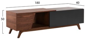 ΕΠΙΠΛΟ ΤΗΛΕΟΡΑΣΗΣ HUDSON HM9748 MDF ΚΑΠΛΑΜΑΣ ΚΑΡΥΔΙΑΣ ΚΑΡΥΔΙ&amp;ΣΚΟΥΡΟ ΓΚΡΙ 180x40x50Υ