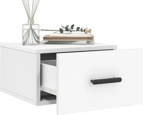 vidaXL Κομοδίνο Επιτοίχιο Λευκά 35 x 35 x 20 εκ.