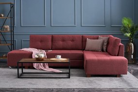 Corner Sofa-Bed Manama Corner Sofa Bed Right - Claret Red Claret Red