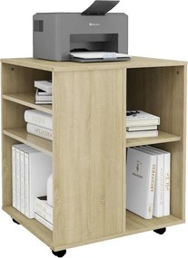 vidaXL Ντουλάπι Τροχήλατο Sonoma Δρυς 60x53x72 εκ. Επεξ. Ξύλο