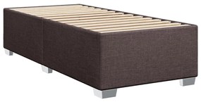 Κρεβάτι Boxspring με Στρώμα Σκούρο Καφέ 90x200 εκ. Υφασμάτινο - Καφέ