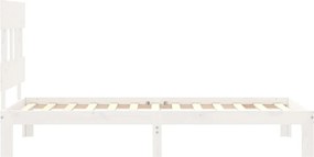 vidaXL Σκελετός Κρεβατιού Χωρίς Στρώμα Λευκό 100x200 εκ. Μασίφ Πεύκο