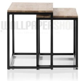 Σετ Τραπεζάκια Σαλονιού Καφέ 50x40x50