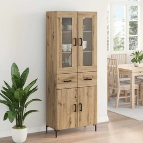 vidaXL Highboard με συρτάρι 2 pcs Artisan Oak Επεξεργασμένο ξύλο